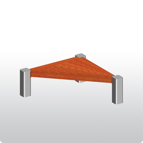 Triangle Hardwood Platform - Premium